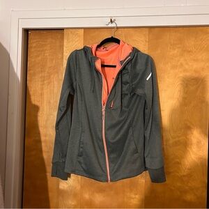 Women's Gray and Pink active hoodie